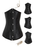 Sexy Black Satin Steel Bone Corset M1300
