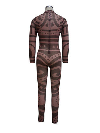 Printed High Collar Sexy One Piece Jumpsuit
