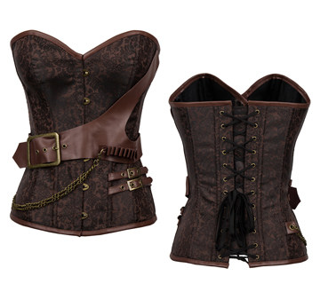 BROWN RETRO CORSET M1389
