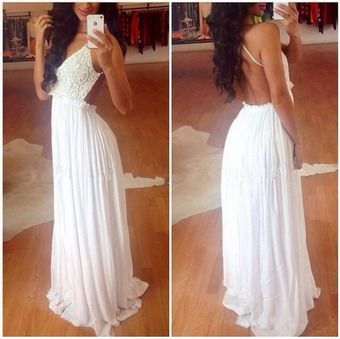 White Sleeveless Design Top Evening Dress M2310