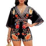 trending for women short black one piece jumpsuit M30125