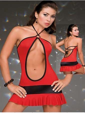 red adult babydoll wear M3189