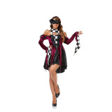 Party Costume Cosplay Glamour Clown Mystery Queen Ball Stage Costumes DL2033