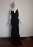 Fashion Top Style Black Long Evening Dress M3993