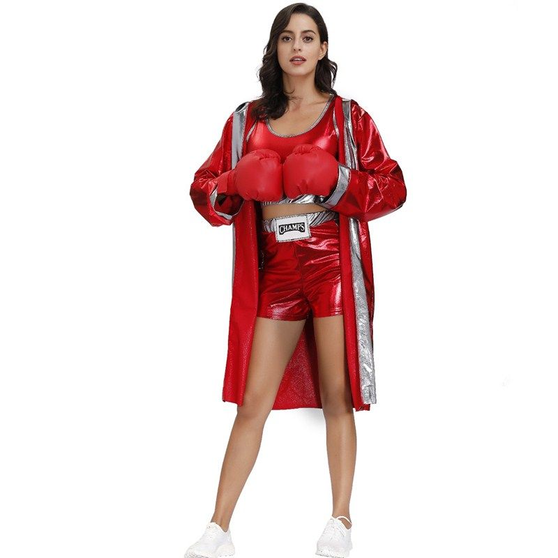 Male Female Boxer Robe Role Playing Costume Cosplay Outfits