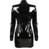 Instyle Sexy Woman Open Leather Tight Dress M7276