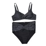 Women Sexy Polka Dot Two Piece Swimsuit Plus Size HF42