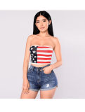 Women Fashion Comfort Strapless Crop Top