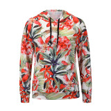 Coat Jacket Floral Print Long-Sleeved Pullover Casual Women Hoodies Fashionable LQ156