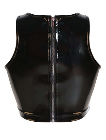 Black Women Leather Bra Tops M7273