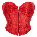 Plus Size S-6XL Sexy Strapless Tube Tops Women Overbust Jacquard Bustiers Waist Corset