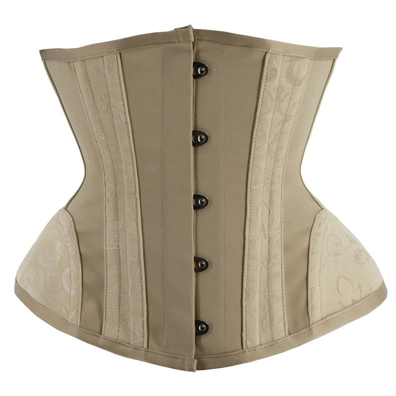 Mesh Breathable Short Court Gothic Embroidered Shapewear Corset WK2250