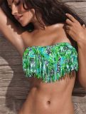 Green Tassels Strapless Bikini Bra M5291f