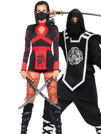 Black Ninja Samurai Cosplay Costumes M40168