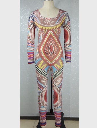 Sexy Colorful Women Pattern Jumpsuit M30137
