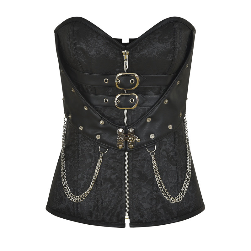 Metal Chain Waist Control Gothic Corsets M1428