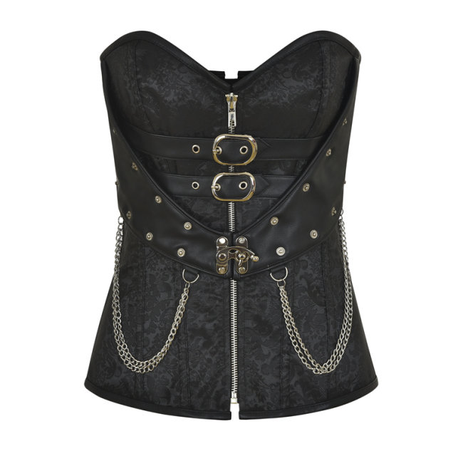 Metal Chain Waist Control Gothic Corsets M1428