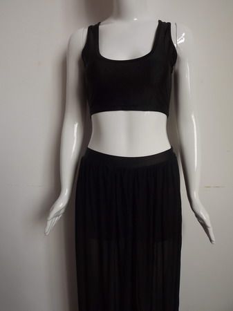 Black Two Piece Bodycon Evening Dress M3968a