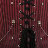 Black and Red Shoulder Straps Corset m1415