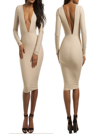 Fashion Design Long Midi Dress M2362