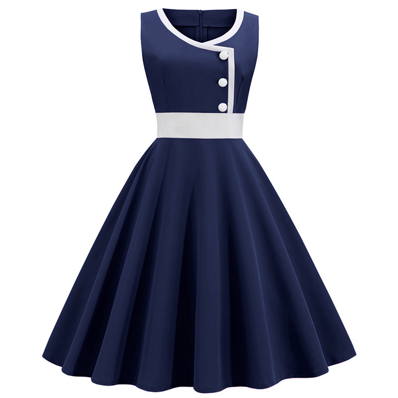 Round Neck Sleeveless Four Colors Elegant Ladies Party Dress JY15121