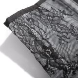 Women Sexy Lace Mesh Breathable Steel Boned Slimming Belt Waist Trainer Corset MS1525