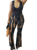 Sexy hot item  irregular print jumpsuit  m88047