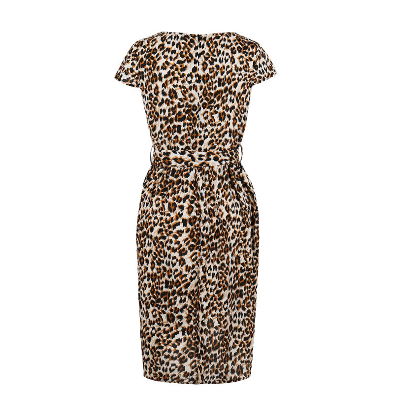 Leopard Print Elegant Dress M30398