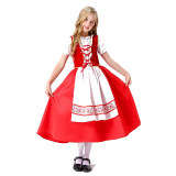 Halloween Children's Dress Girl Little Red Riding Hood  Coak Witch Dress YM5614