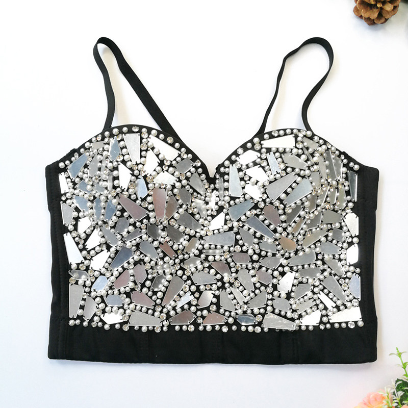 Shiny Suspender Glass Piece Stage Nail Bead Plastic Shape Gather Wipe Chest 8905