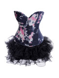 women strapless corset with skirt m1981