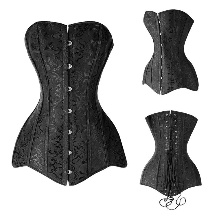 14 Steel Boned Overbust Long Corset M1430