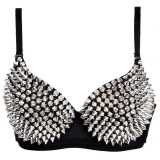 Popular Punk Style Rivet Sexy Bra M5258