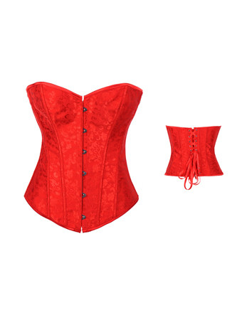 red jacquard bustier m1841d