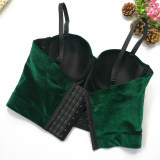 Real Velvet Bra Solid Color Steel Ring Body Shaping Vest All-Match Corset KN8199