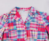 Women Elegant Casual Plaid Printed Vintage Pinup Rockabilly Hepburn Swing Dress M5167