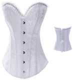 Rhinestone Embellishment Brocade Corset  M1881A