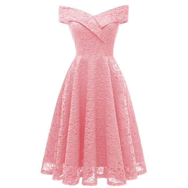 Spring And Summer Bridal Lace Prom Lady One Shoulder Bandage Dress CD1610