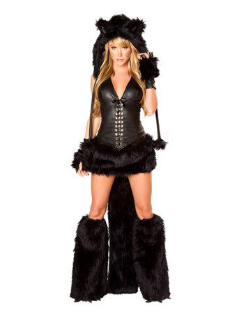 black cat costume m4578