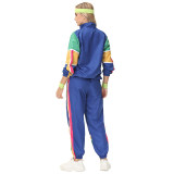 Halloween Couple Set Retro Costume 70's Disco Hippie Dance Cosplay Disco MS5580-5587