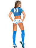 New Women France's euro football lala colors Girls Cheerleading Costume