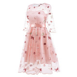 Retro Style Puffy Woman Party Sexy Night Elegant Casual Dresses CD1670