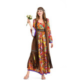 Halloween Costume Retro Disco Hippie Cosplay Costume SM3015