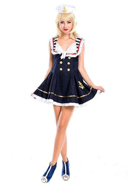 Sleeveless sailor costume m4652