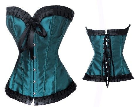 green satin corset m1861