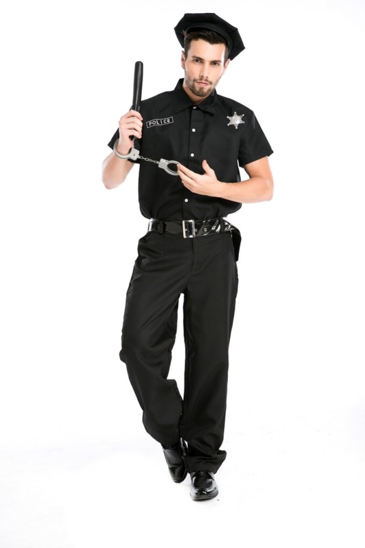 Black policeman costume M4715