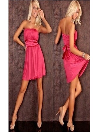 rose loose and wrap hip sexy low-cut dress m3445D