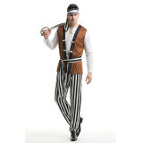 Men Pirates Of The Caribbean Costume Game Halloween Knight Costume XY82239