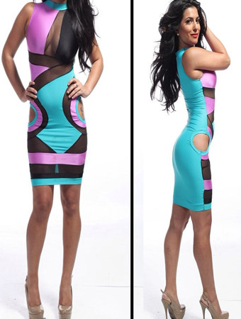 Lady Women Fashion Party Summer Bodycon Bnadage Midi Dress M3820