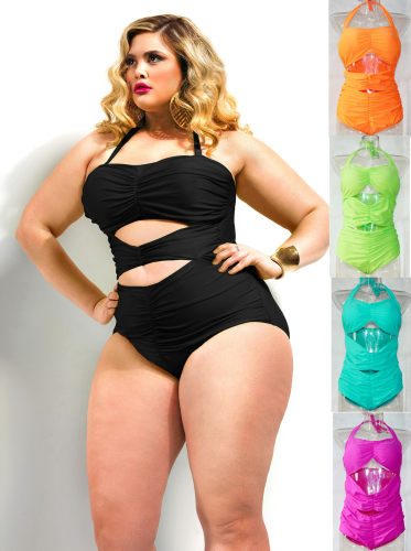 Sexy candy color one piece bikini M5403